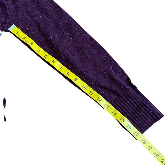 NWT C&C California Wool Turtleneck Sweater Sz L Burgundy Speckled Ski Cabincore - Picture 12 of 12